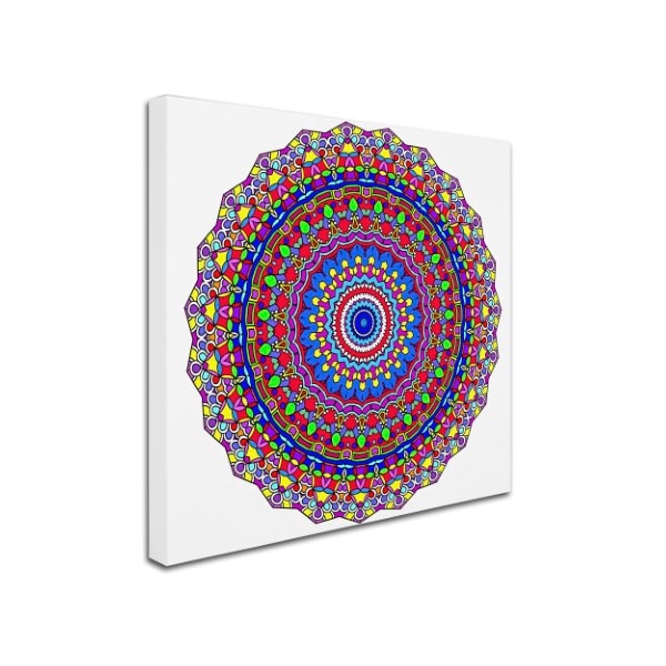 Kathy G. Ahrens 'Coral Reef Mandala' Canvas Art,14x14